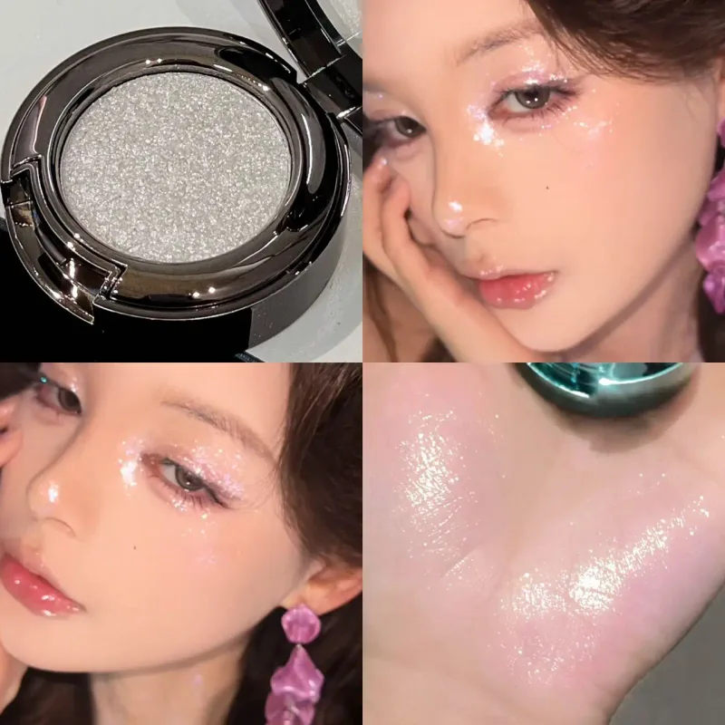 Metallic Glitter Black Blue Eyeshadow Purple Green Metallic Highlighter Eyeshadow Diamond Long Lasting Eye Makeup Women Cosmetic — image 12