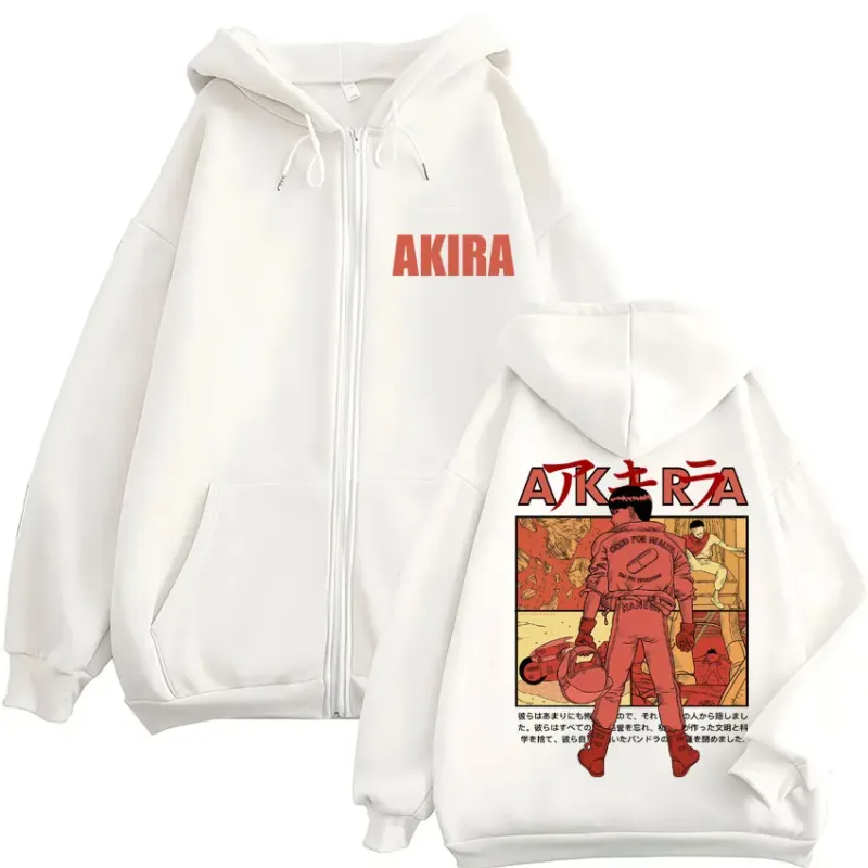 Japanese Anime Neo Tokyo Akira Zipper Hoodies Manga Movie Science Fiction Shotaro Kaneda Cardigan Sweatshirt Loose Fleece Coats — image 4