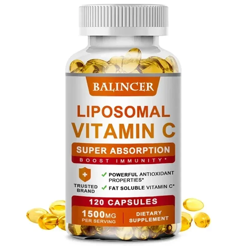 Vitamina C lipossomal apoia a saúde antioxidante e a função imunológica, alta absorção, não OGM, sem glúten - 120 cápsulas — image 9