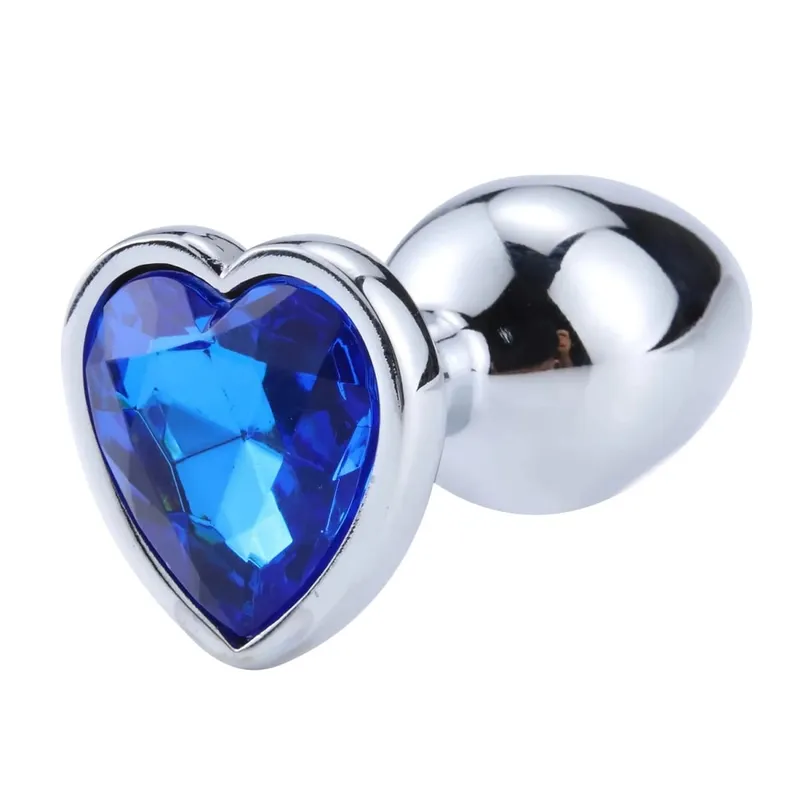 S/M/L Anal Plug Heart Shape Crystal Metal Anal Beads Butt Plug Prostate Massager Adult Gay Products Sex Toy Shop for Female Male — image 15
