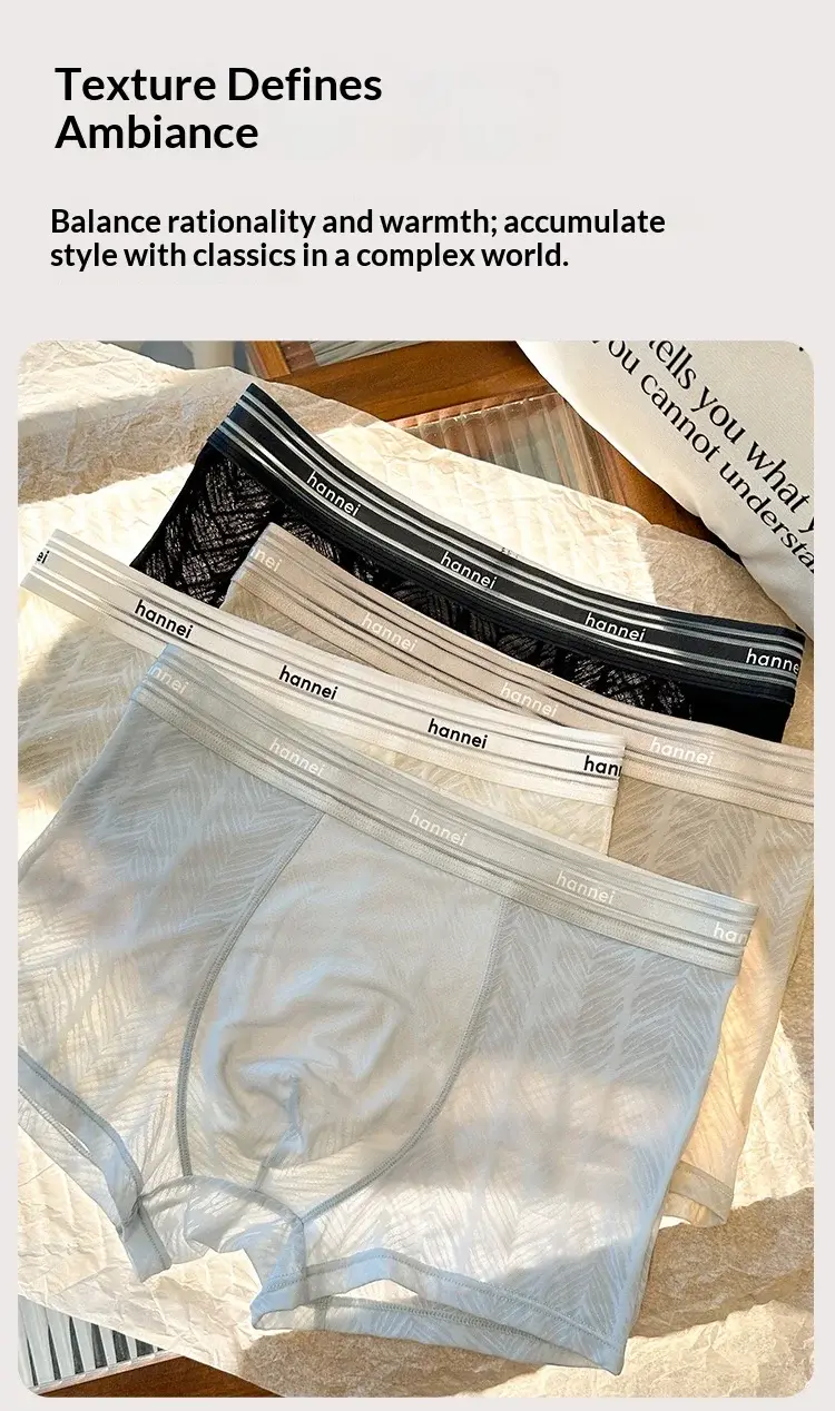 New Summer Men's Underwear, Men's Boxer Briefs, Plus Size Breathable Underwear, Thin Loose Men's Comfortable Solid Color Shorts — image 10