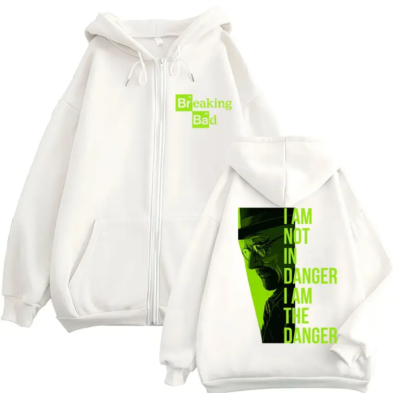 TV-Serie Breaking Bad Heisenberg Zip Up Hoodies I Am Not Danger I Am The Danger Männer Frauen Trainingsanzug Lose Herbst Casual Mäntel