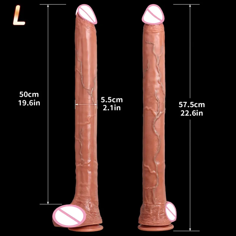 Extra Long Realistic Dildos G-Spot Stimulation Deep Touch Penis Vagina Anal Massage Penetration Dick Sex Toys for Women and Men — image 12