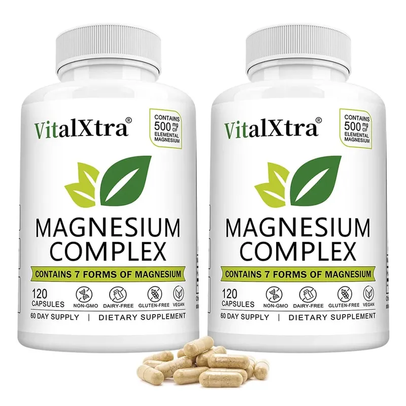 Magnesium Complex Supplement 7-in-1 Bisglycinate Chelate Oxide Malate Orotate Taurate Citrate Magnesium for Calm Sleep — image 12