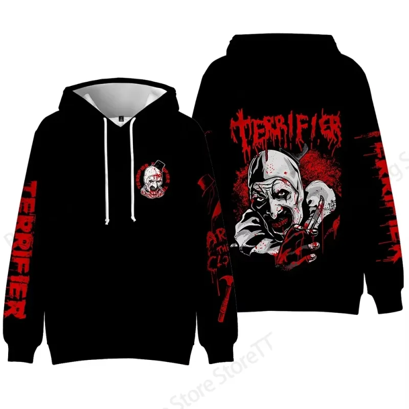 Horror Movie Terrifier Killer 3d Print Hoodie Men Women Fashion Long Sleeve Hoodies Halloween Coat Men Sweatshirt Winter Clothes — image 10