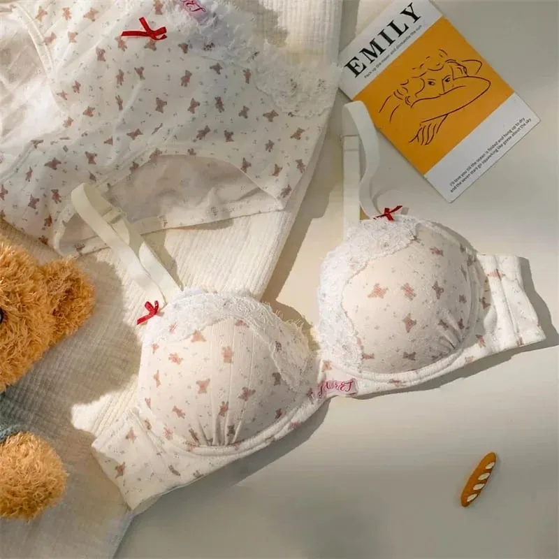 Sexy Lace Lingerie Set for Women Push Up Bra & Panty Set Summer Cute Underwear — image 2