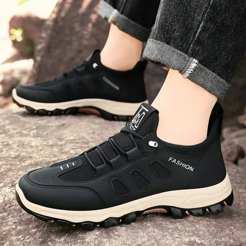 Men's Hiking Shoes Fashion High Quality Men Sneakers Outdoor Trekking Climbing Sport Shoes Breathable Lace Up Men Walking Shoes — image 4