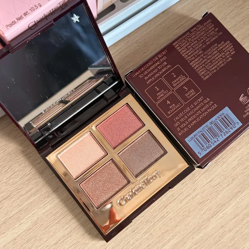 Charlotte Tilbury PILLOW TALK Série Coração Macio Cor Dupla Pó Blush Placa de Cores Código de Cores Quentes Primeiro Amor Sexo em Fogo