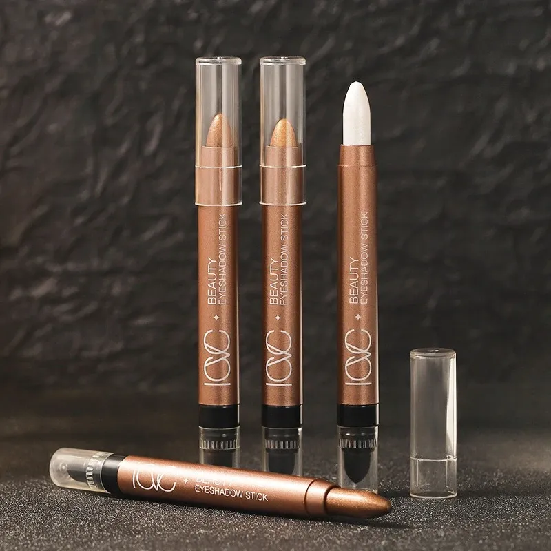 Double Head Waterproof Eyeshadow Sticks Long Lasting High Pigmented Shimmer Glitter Neutral Brown Eyeshadow Pencil Crayon Makeup — image 2