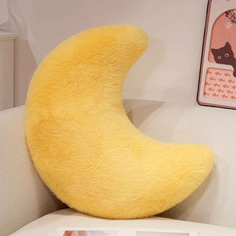 Moon Throw Pillows Soft Moon Shaped Pillows Plush Floor Cushions Middle Eastern Muslim Festival Home Bedroom Eid Al Fitr — image 12