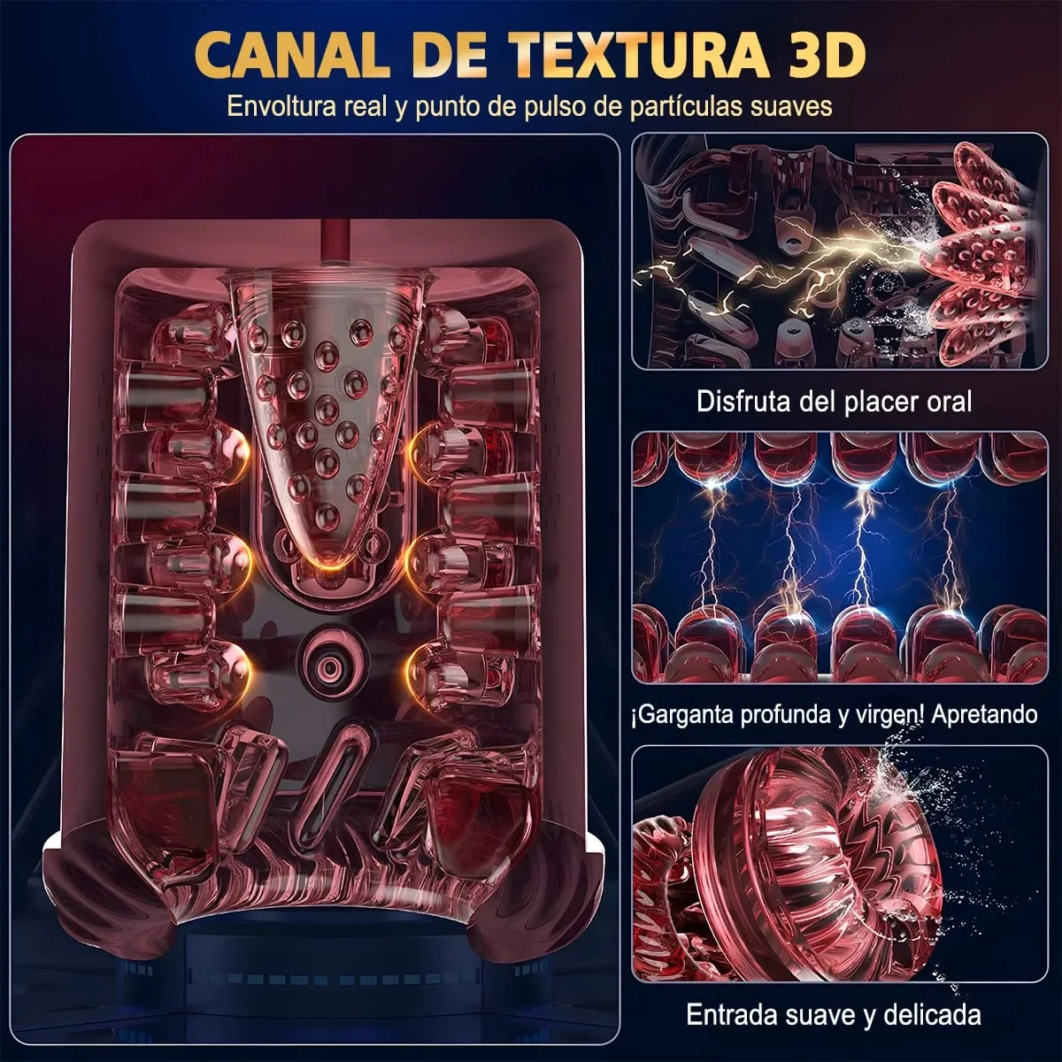 Newly Upgraded Automatic Male Masturbator with Thrusting Rotating Vibrating Sucking Licking Modes Pocket Pussy Sex Toys for Men