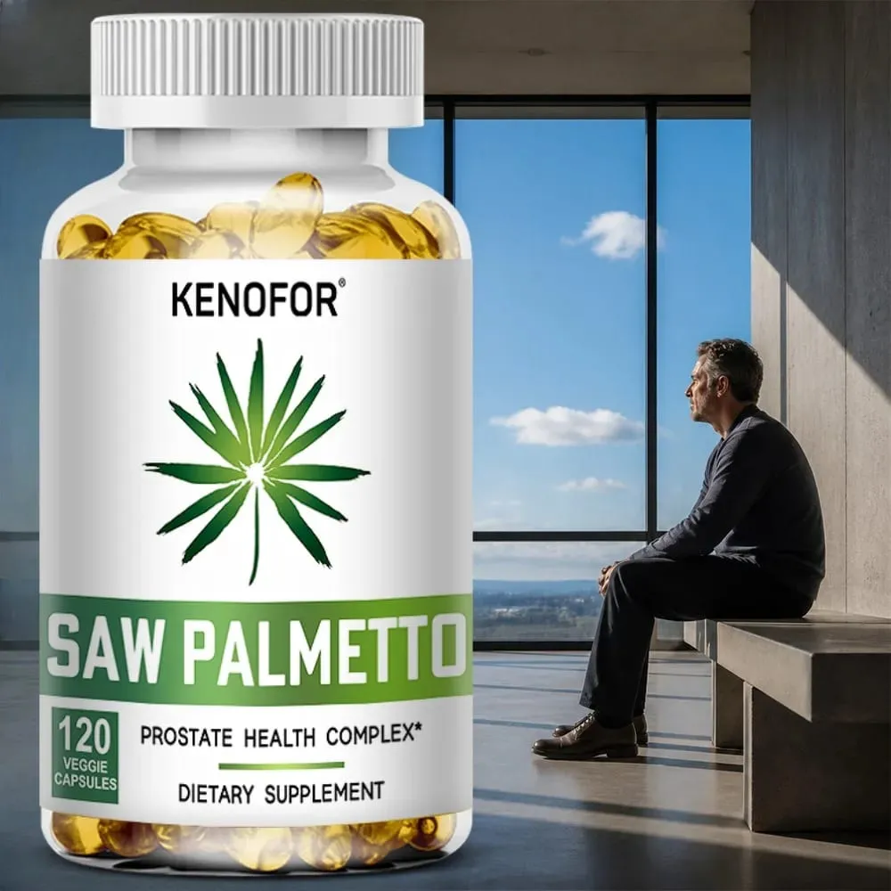 Saw Palmetto Extract Capsules Prostate Health Supplement Hair Growth for Mens Help Normal Urination Frequency — image 1