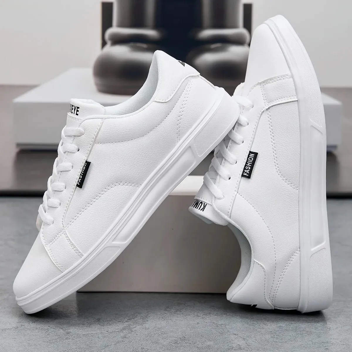 Men Shoes Comfortable Casual For Women White Leather Sneakers Lightweight Walking Flat Outdoor Sport Running Tennis Zapatillas