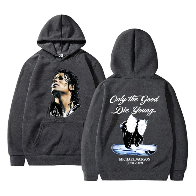 Michael Jackson King of Pop Hoodie Men Women Vintage Gothic Rock Sweatshirt Men's Punk Oversized Pullovers Hoodies Streetwear — image 3