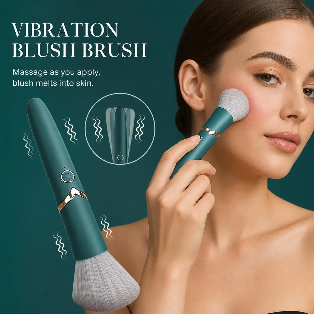 Electric Makeup Brush Sonic Vibrating Liquid Foundation Powder Blush Blending Tool Ergonomic USB Rechargeable Beauty Face Massag — image 1
