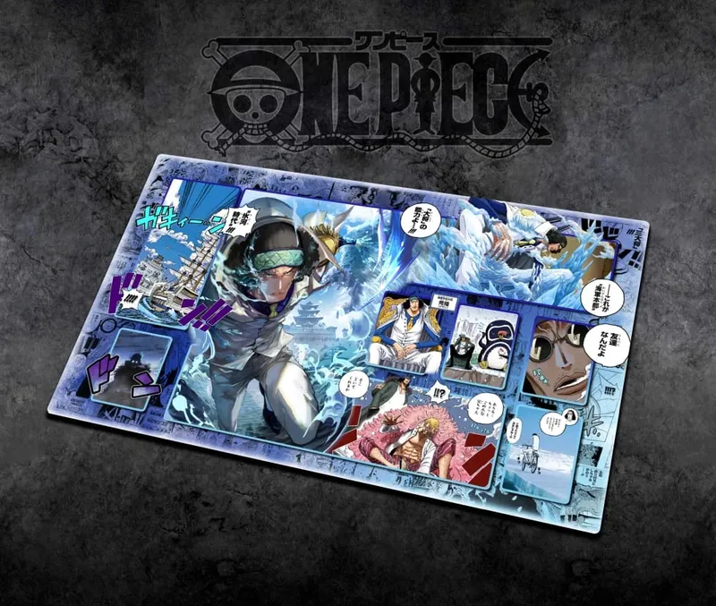 60*35cm Anime One Piece OPCG GAME Card Siri Komik PlayMat Empat Maharaja Baharu Mengajar Shankusu Buggy Luffy Mainan Koleksi Helikopter — image 19