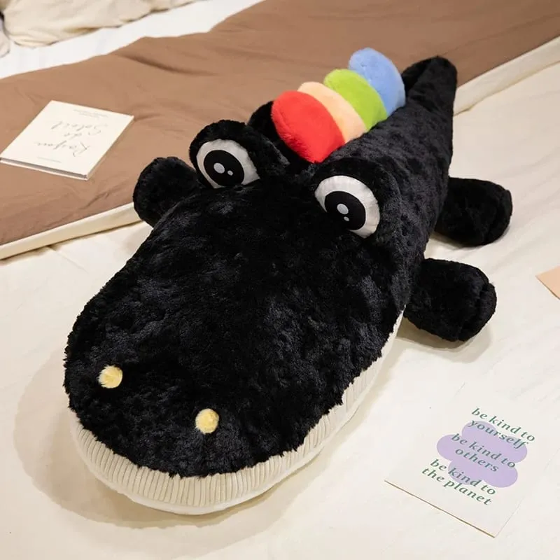 55/75cm Cute Lying Crocodile Plush Pillow Prone Posture Alligator Stuffed Cushion Sofa Bed Nap Plush Toy Home Decor Gift — image 9