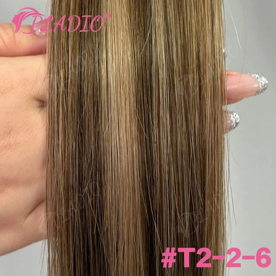 Tape in Hair Extensions Human Hair Color P18-60 14-22Inch 50g 20pcs Skin Weft Seamless Tape in Real Remy Straight Hair for Women