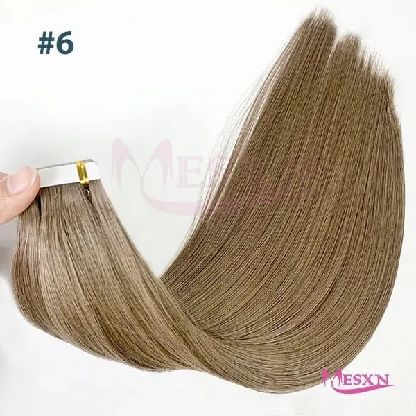 High Quality Tape in Extensions 100% Human Hair Invisible SKin Weft 613 color Adhesive Real Natural Hair For Women