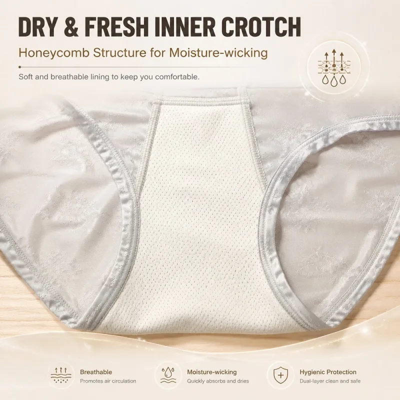 1/3PCS Sexy Perspective Men's Briefs Luxury Jacquard Smooth Ice Silk Mens Intimate Underwear Breathable 3D Mesh Pouch Lingerie — image 12