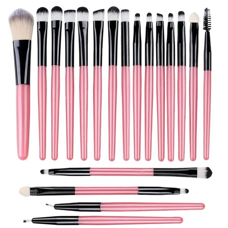 20PCS Detail Makeup Brushes Kit Soft Bristles Concealer Eyeliner Brush Eyeshadow Shader Brush Facial Cosmetic Beauty Tools
