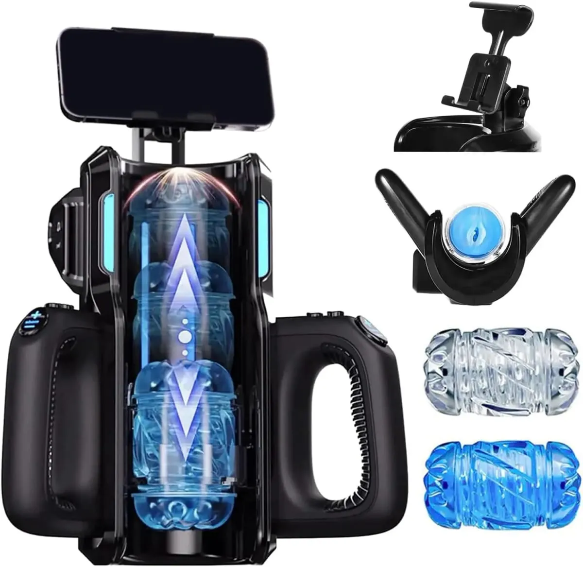 Male Masturbator Automatic Electric Men Sex Toys Adult Toys with Phone Holder Pocket Pussy Hand Free Penis Training Stroker — image 1