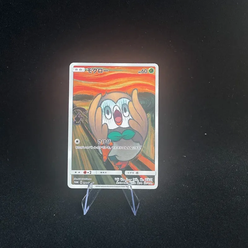 DIY Japanese Version Self-made Card Sm-P Promo Psyduck Eevee Mimikyu Rowlet Munch A Retrospective Collectibles Trading Card — image 9