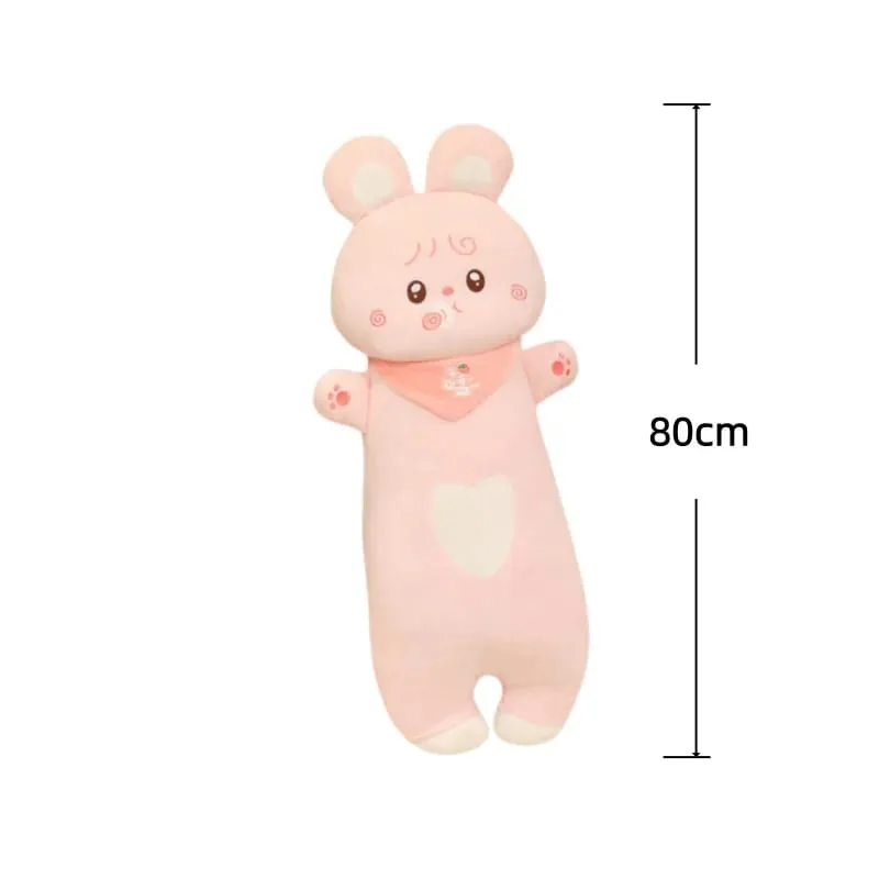 Aninimal Plush Pillow 60/80cm Rabbit Pig Bear Stuffed Cushion Kawaii Home Decor Toys Accompany Sleep Toy Birthday Surprise Gift — image 15