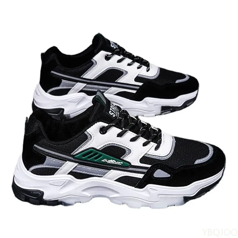 Versatile sports shoes new spring autumn breathable running shoes thick soled shoes fashionable casual comfortable men's shoes