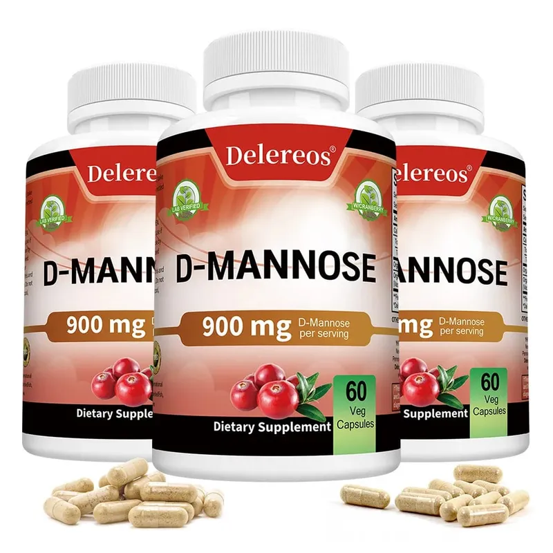Organic D-Mannose 900mg Per Serving 120 Capsules Strongly Supports Urinary Tract Cleanse in Women and Prostate Health in Men — image 10