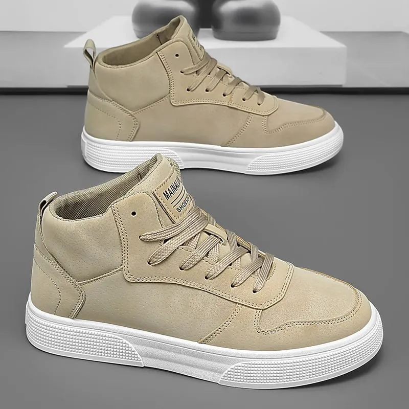 Sneakers Spring High-Top Skate Shoes for Outdoor Sports Lace-Up Large Size Comfortable and Easy to Wear — image 3