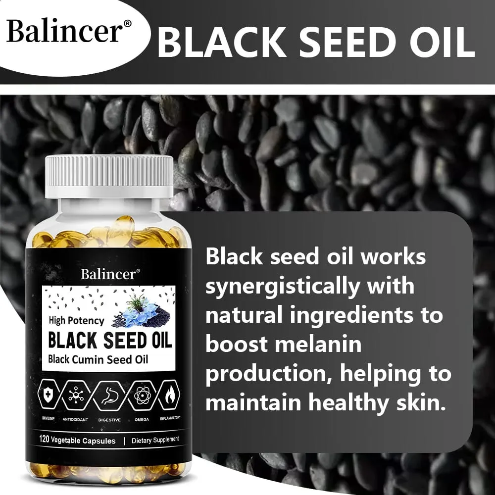 Organic Black Cumin Seed Oil Capsules 500mg Supports Immunity Joint Hair & Skin Health Joint Flexibility & Digestion — image 3