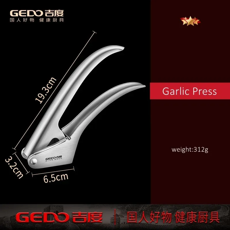 Crane-beak Shape Press Ultra Thick 304 Stainless Steel Wasabi Crusher 19.2cm Ergonomic Handle Kitchen Paste and Juice Maker