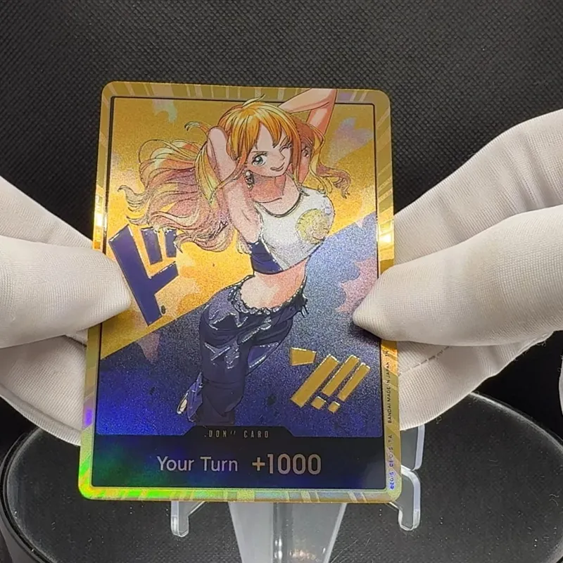 One Piece OPCG English Golden Holographic 3D Textured DON card Straw Hat Crew x Lakers DON card Anime Collectible Cards — image 3