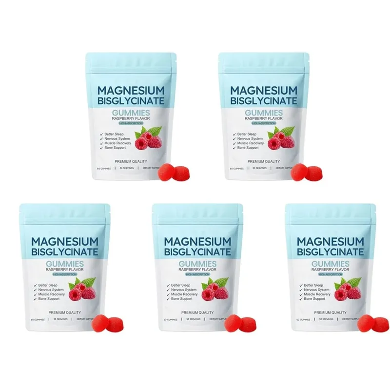 Magnesium Bisglycinate Gummies Support Daily Sleep Quality Help Maintain Nervous System Health Assist Muscle Recovery 60 Gummies — image 11