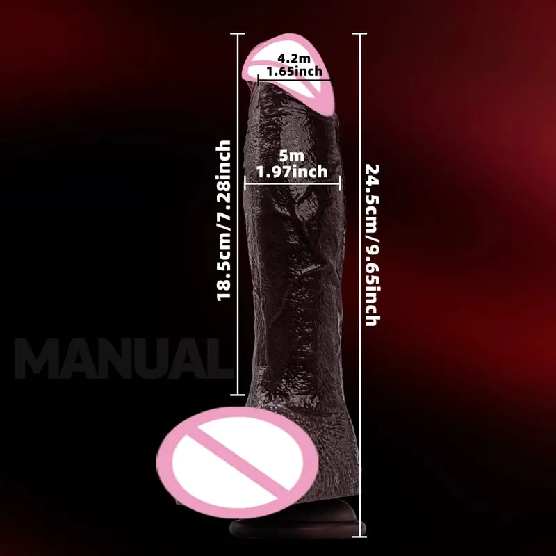 9.65" Thrusting BIG Dildo Vibrator Silicone with 10 Thrusting & Vibranting & Heating Modes Anal Dildo Sex Toys with Suction Cup