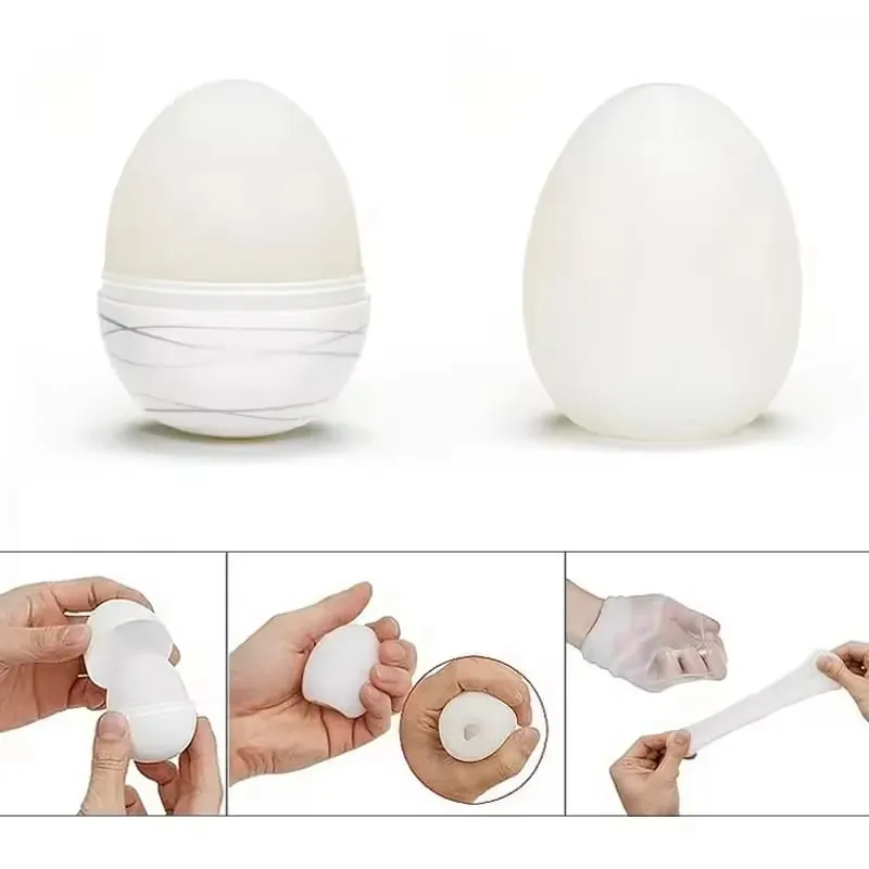 Mini Male Masturbation Eggs Egg-Shaped Male Penis Massager Soft Silicone Pocket-Sized Intimate Care Device Adult Sex Toys — image 4