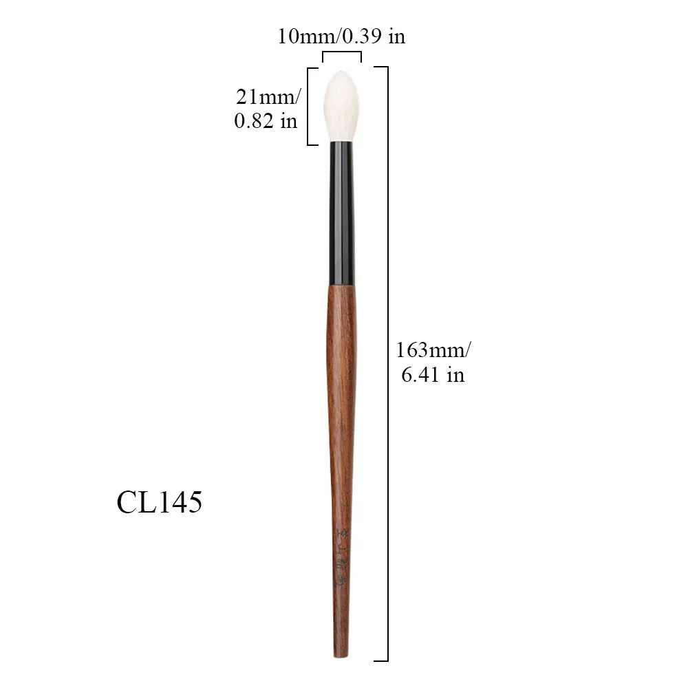 CL145 Soft Saikoho Goat Hair Tapered Nose Eye Shadow Blending Brush African Rosewood Handle Makeup Brush Handmade Makeup Brushes