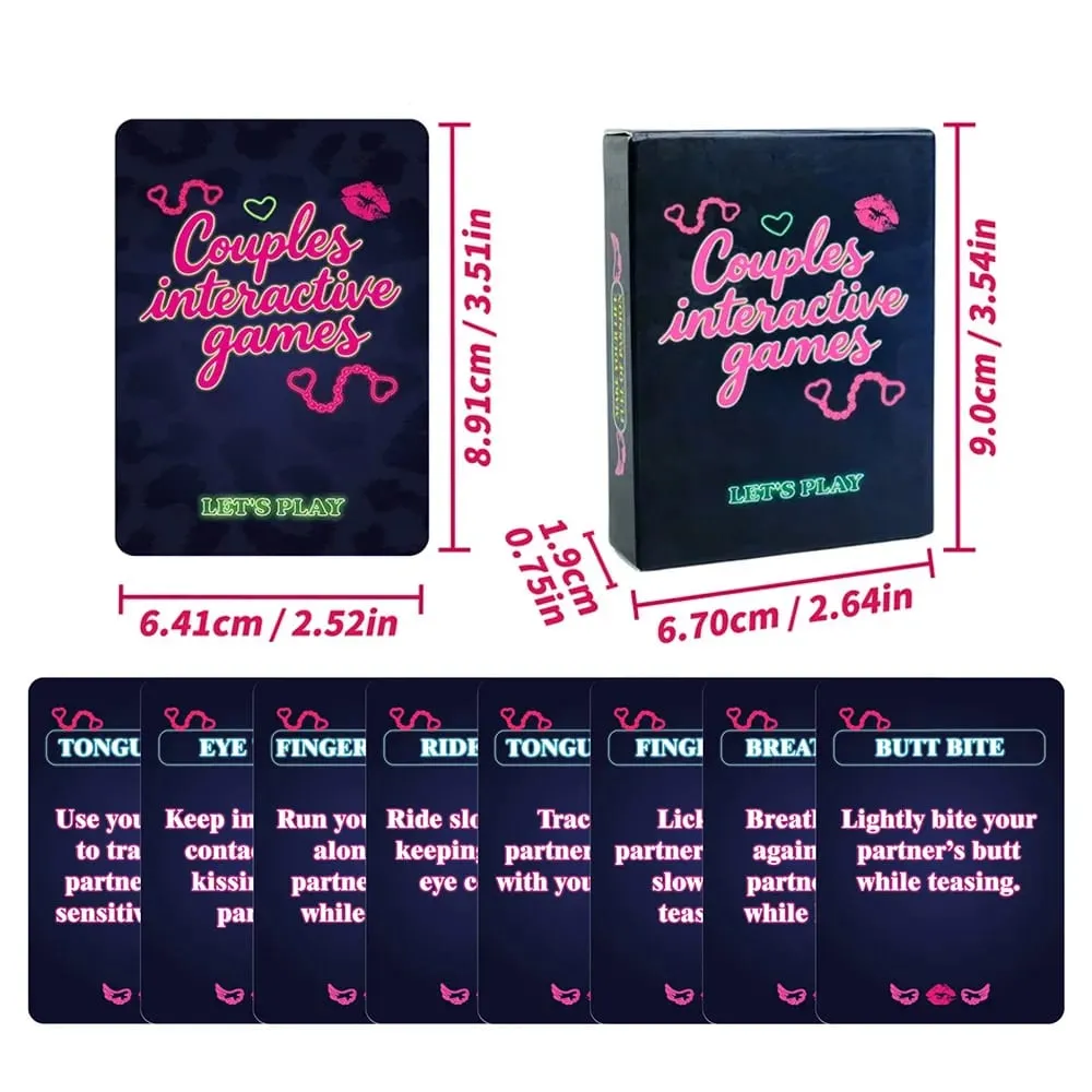 50PCS Coppia Sessuale Gioco di Carte Innamorato Interattivo Data Notte Gioco Amore Domande e Risposte Set di Carte di Sfida Romantico Regalo di San Valentino