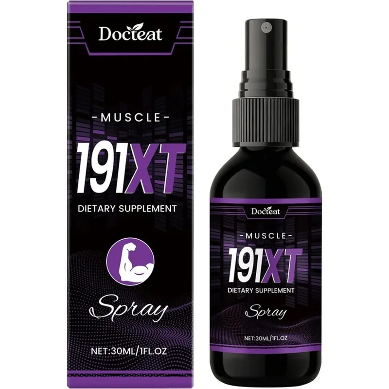 Spray muscular 191XT com vitamina B3 L-Arginina e extrato de Tribulus Terrestris para suporte muscular e resistência 30 ML