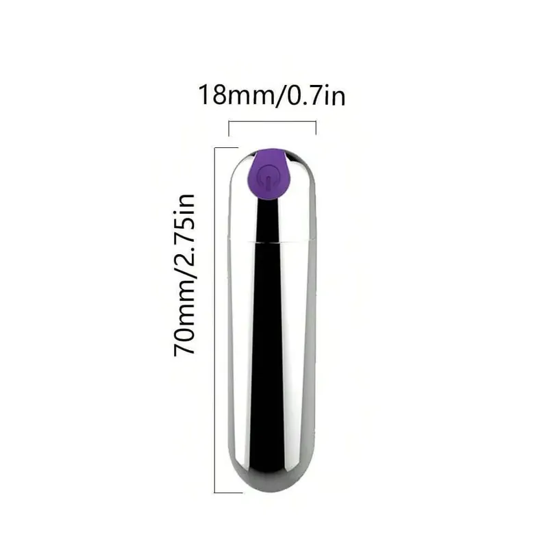 USB Rechargeable Bullet Vibrator - Waterproof Mini Powerful Vibrator 10 Modes Clit G-Spot Stimulator Sex Toy for Women