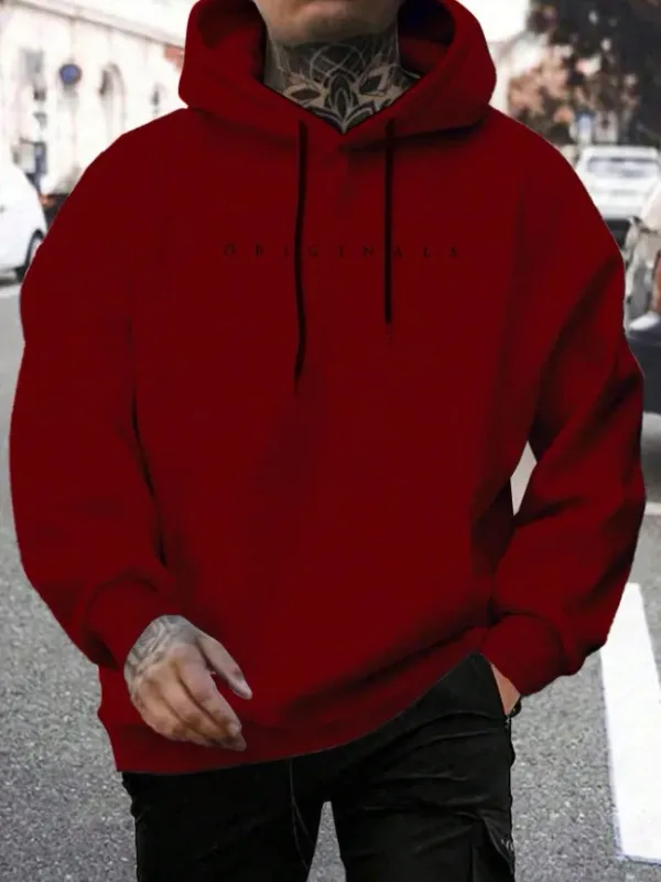 Trendy, Casual, Fashionable, Loose, ORIGINALS Letter Printed Long-Sleeved Men's and Women's Hooded Sweatshirt, Warm Pullover — image 11