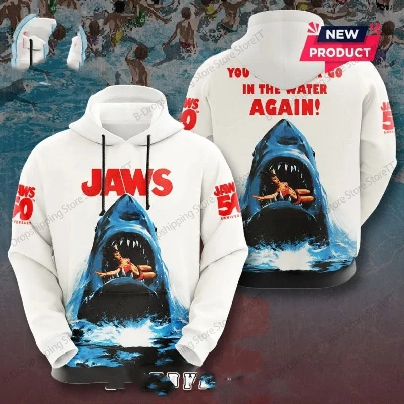 Men Hoodies Jaws Horror Film 3d Print Hoodie Men Women Fashion Hoodies Casual Hoodie Sweatshirt Shark Coat Sudadera Men Clothing — image 6