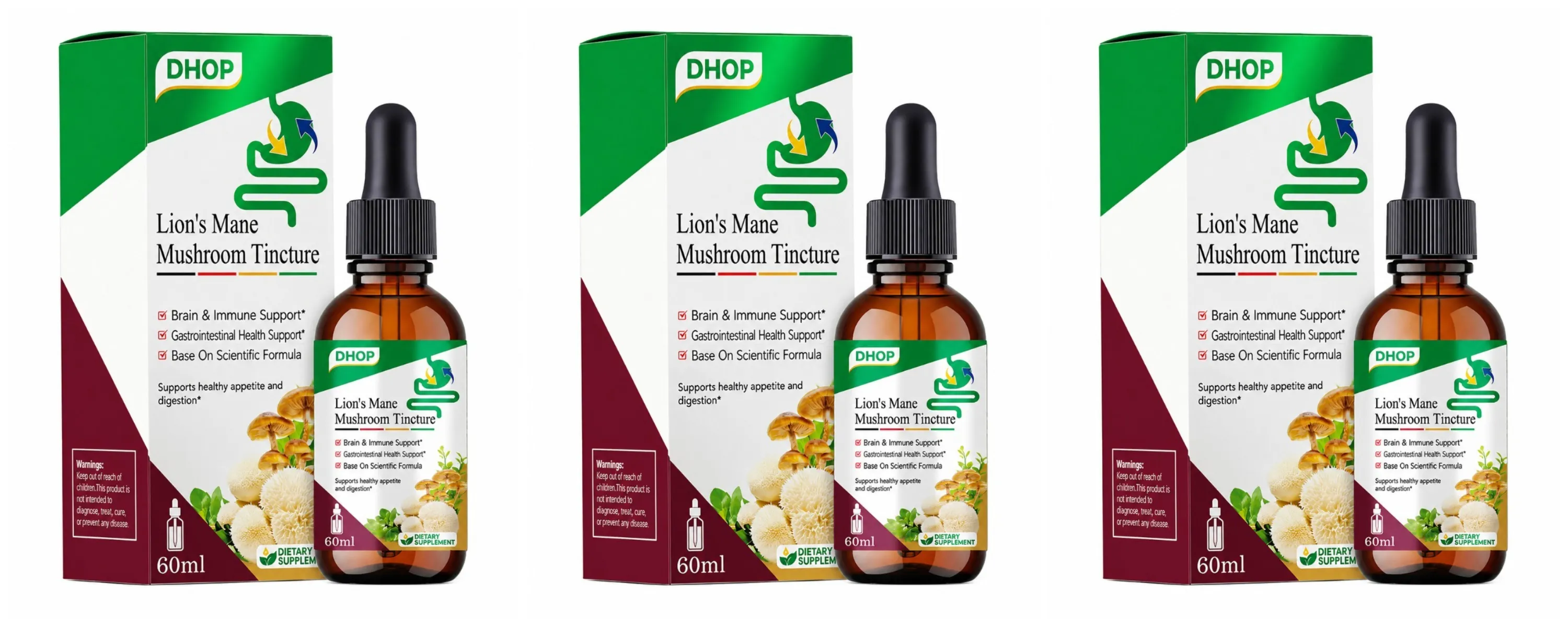 Lion's Mane Mushroom Extract Drops 60ml Hericium Erinaceus Supports Brain Immune Health Vegan Liquid Supplement for Adults — image 9