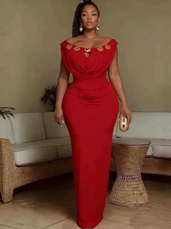 Evening Dress for Parties High Waist Slim Fit Bohemian Dress Chic Woman Wedding Invite Off Shoulder Sexy Long Dresses Elegant — image 3