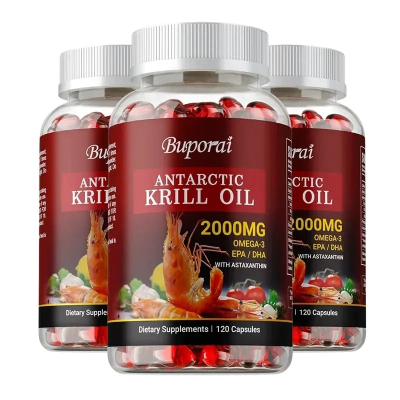 Huile de Krill Antarctique 2000MG - Contient de l'astaxanthine favorise le métabolisme antioxydant de la santé du cerveau et du cœur et renforce l'immunité — image 9