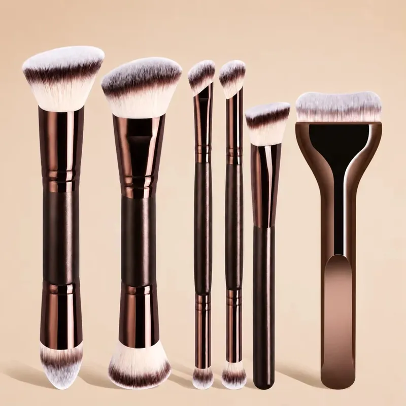6/9pcs Multi-Functional Makeup Tool Set Includes Foundation Brush Face Brush Powder Brush Blush Brush Concealer Brush Cont