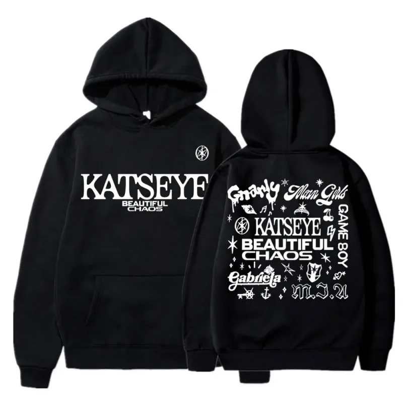 Kpop Katseye Beautiful Chaos Album Tour Hoodies Fashion Retro Harajuku Men Women Sportwear Fleece Oversized Tracksuit Streetwear — image 6