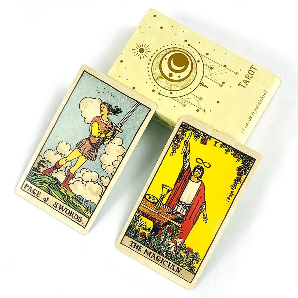 Tarot Cards Board Game Paper Instruction Manual Classic Design For Beginners & Pros Ideal For Divination Meditation & Gifts — image 2
