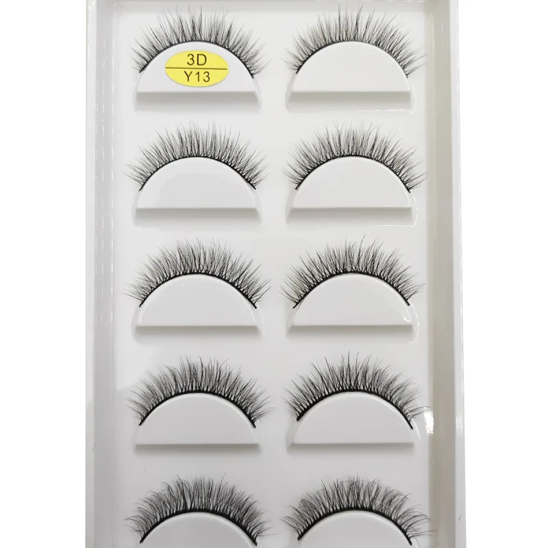 5 pares de pestañas postizas de visón 3D naturales suaves y esponjosas pestañas postizas de ojos maquillaje pestañas belleza gato Cilios 9 estilos — image 10
